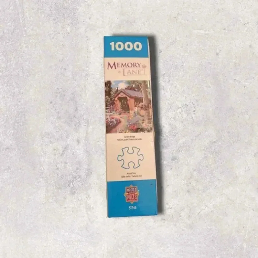 Alan Giana, Memory Lane, Garden Bridge, 1000 piece Puzzle 26.75x19.25